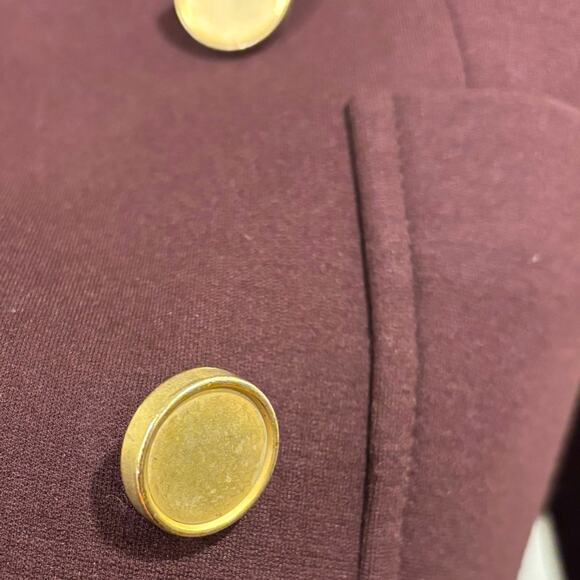 THEORY Jontia K Blazer, Garnet Burgundy, Size 2 - Picture 3 of 13